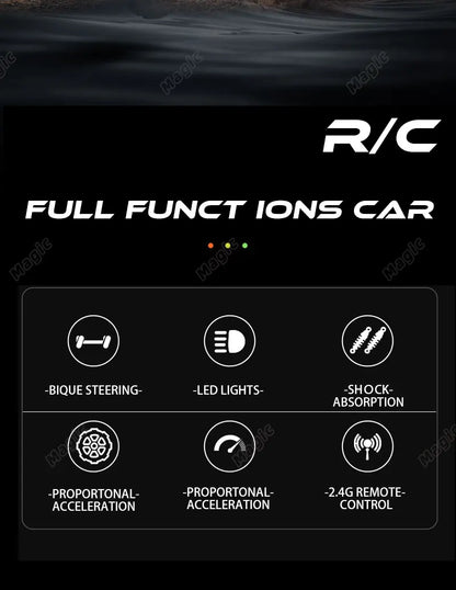 DK087 1:16 2WD Brushless High-Speed RC Drift Car – Off-Road Remote Control Truck with LED Lights, 20KM/H Racing Toy Model