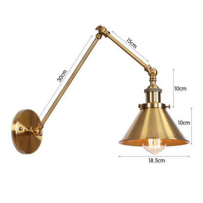 American Iron Art UFO Wall Lamp — Black Decorative Light for Bedroom, Bar & Restaurant