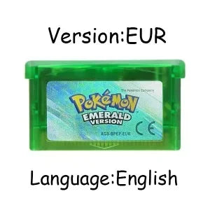 GBA Pokémon 32-Bit Game Cartridges – Emerald, FireRed, LeafGreen, Ruby & Sapphire, Multi-Language