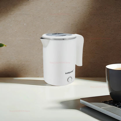 500ML Stainless Steel Portable Electric Kettle — Travel Water Boiler Pot for Hotel, Home, Kitchen, Tea, and Coffee