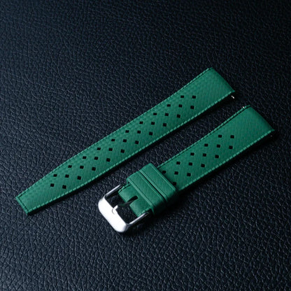 Classic Tropical Style FKM Watch Strap - 18mm, 20mm, 22mm Replacement Band for Seiko, Oris, Citizen