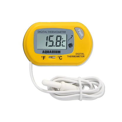 Digital Aquarium Thermometer with Probe – Suction Cup Water Temperature Gauge for Fish Tanks, Celsius (℃) Display