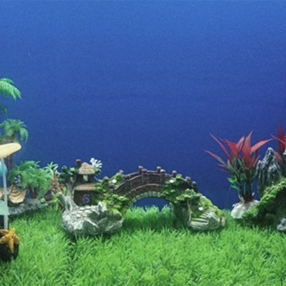 Fish Tank Resin Bridge Decoration — Artificial Aquarium Landscape Ornament & Cave Accessory for Aquatic Pets
