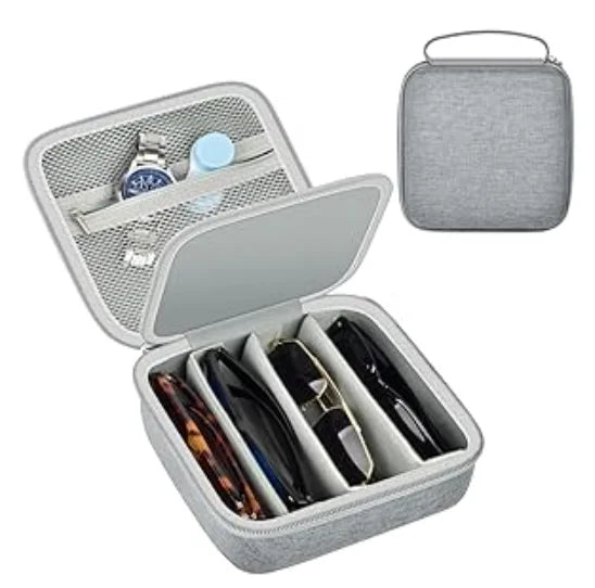 Travel Sunglasses Organizer Case for Quay Polarized Sunglasses – Men & Women Trendy Sunglass Storage Holder (Bag Only)