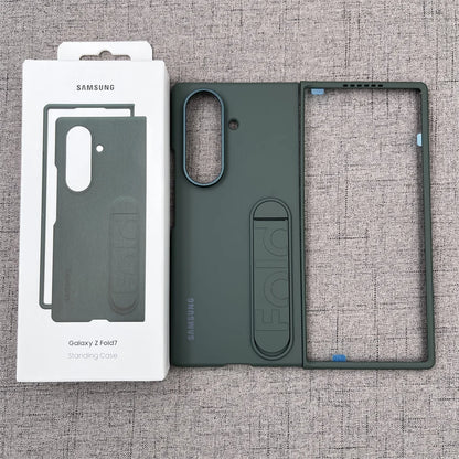 Luxury Standable Matte Silicone Phone Case for Samsung Galaxy Z Fold 6-7 – Skin Feel Full-Back Protective Cover