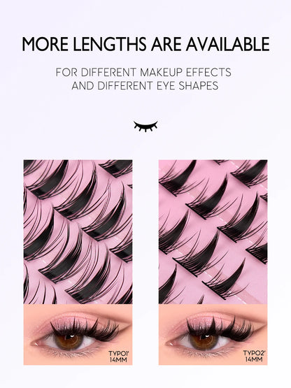 GROINNEYA Eyelash Clusters Kit – DIY Lash Extension with Bond & Seal, Waterproof Strong Hold & Tweezers