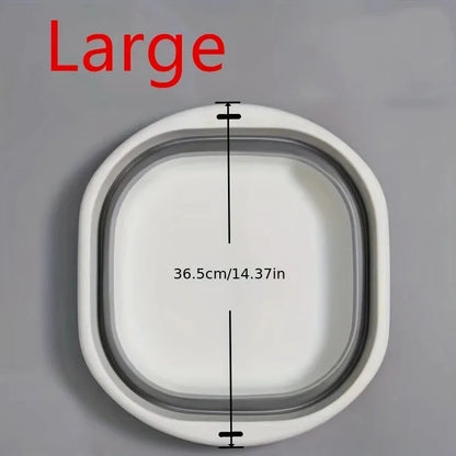 3-Pack Collapsible Tub Wash Basin & Laundry Baskets – Space-Saving Storage Containers for Camping, Hiking, Home & Fruit Washing