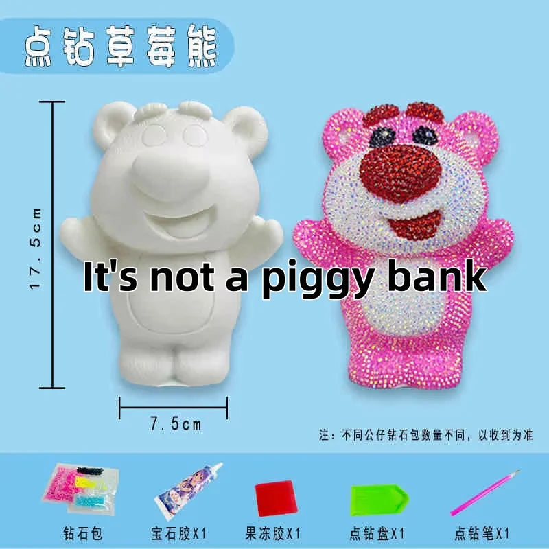 Hot Sale DIY Anime Piggy Bank – Cartoon Melody & Hello Kitty Diamond Stick Figurine Model Gift Statue Doll