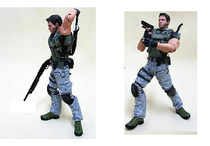 NECA Redfield Hunk Zombie Action Figure Set – Includes Dog Licker and Walker, Chris Redfield Collectible Model Toy