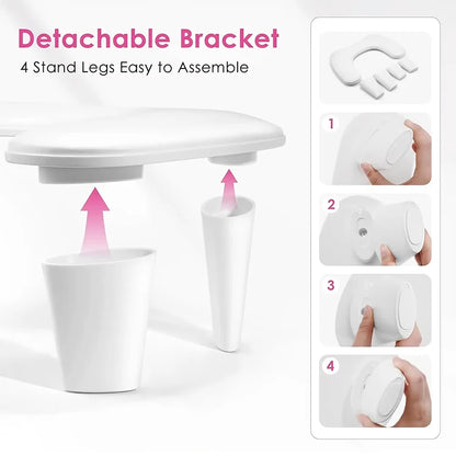 U-Shaped Nail Arm Rest Pillow with Detachable Brackets – Manicure Hand Rest for Nail Salon