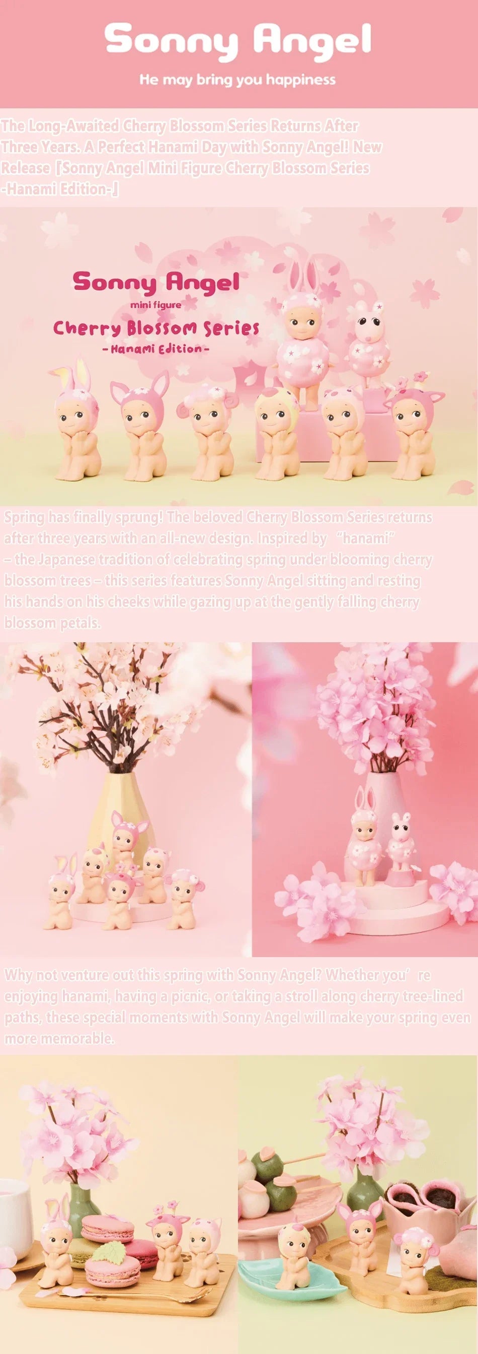 New Sonny Angel Blind Box – Cherry Blossom Series Anime Figures & Doll Ornaments Random Gift