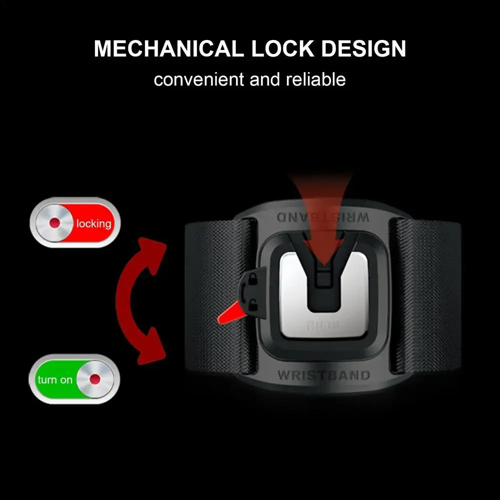 360° Rotatable Wristband Cell Phone Holder – Detachable Armband for Biking, iPhone 15 Pro Max
