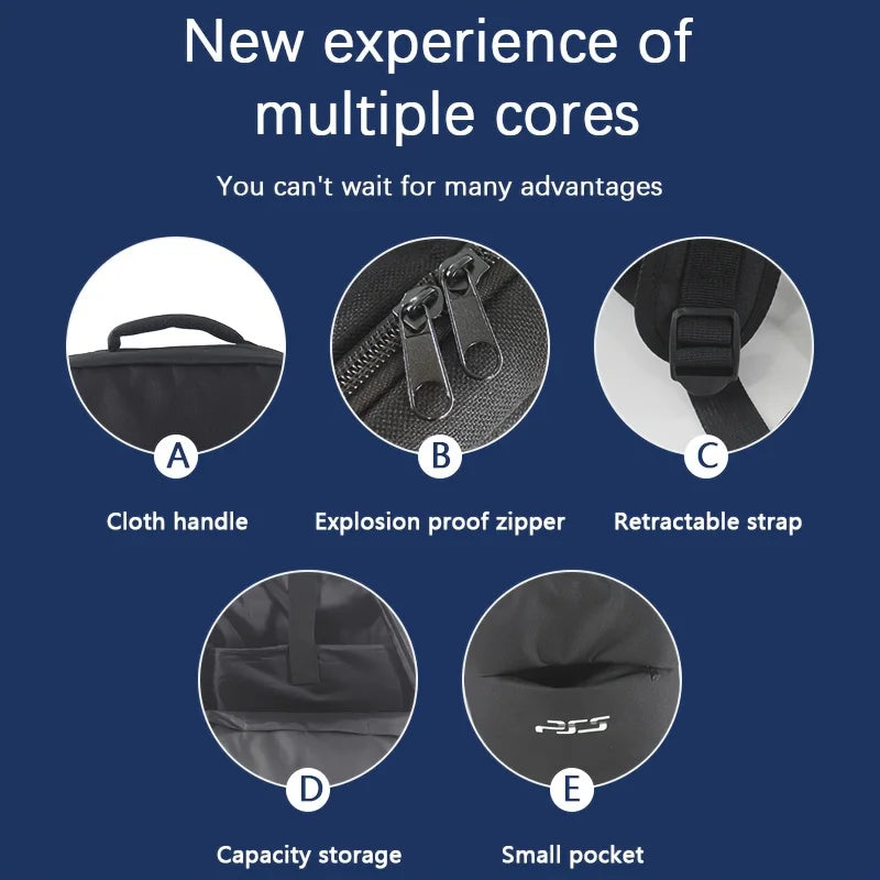 PS5 Travel Backpack - Protective Carrying Case with Storage for Console and Accessories, Compatible with Sony PlayStation 5