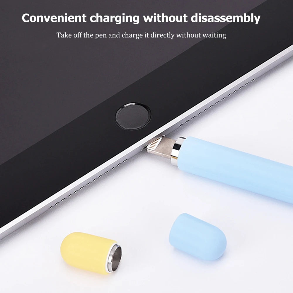 Protective Silicone Cover Case for Apple Pencil 1st and 2nd Generation - Anti-Lost, Scratch Resistant Stylus Case for iPad