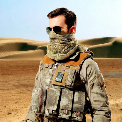 Camouflage Netting Tactical Mesh Scarf - Camo Scarf for Wargames, Hunting, Shooting, and Wild Photography