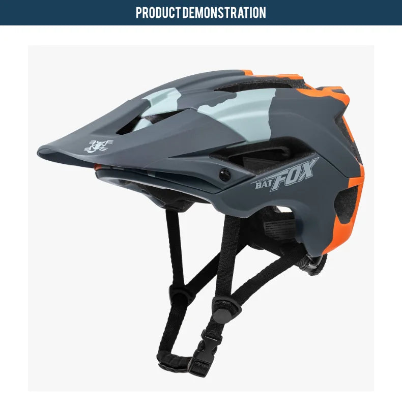 BATFOX Ultralight Bike Helmet – Molded Mountain & Road Helmet for Men, DH AM Cycling Equipment, Casco Ciclismo Bicicleta