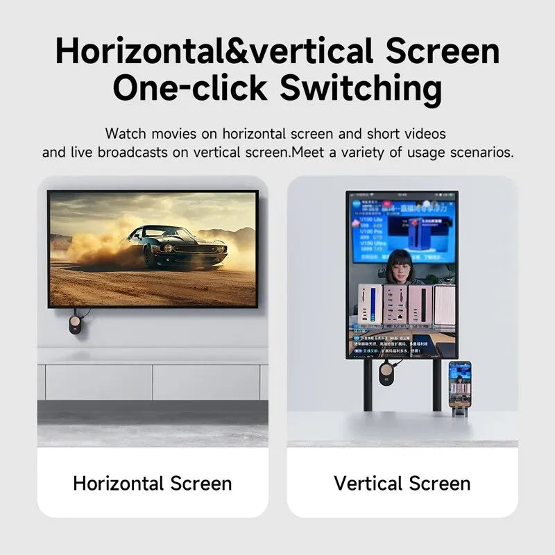 Hagibis Wireless HDMI Display Dongle Adapter – 4K@60Hz Wireless Extender for Laptop, PC, Smartphone, HDTV, Projector, IOS