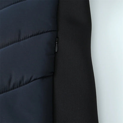 Taop&Za Women's Autumn Cotton Jacket – Fashionable Casual Long Sleeve Stand Collar Hooded Patchwork Coat