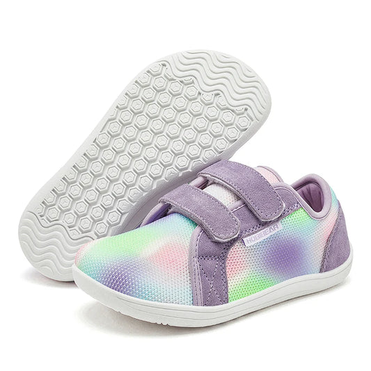 HOBIBEAR Kids Barefoot Sneakers – Lightweight Breathable Mesh Shoes with Hook & Loop, Wide Toe for Toddlers & Kids