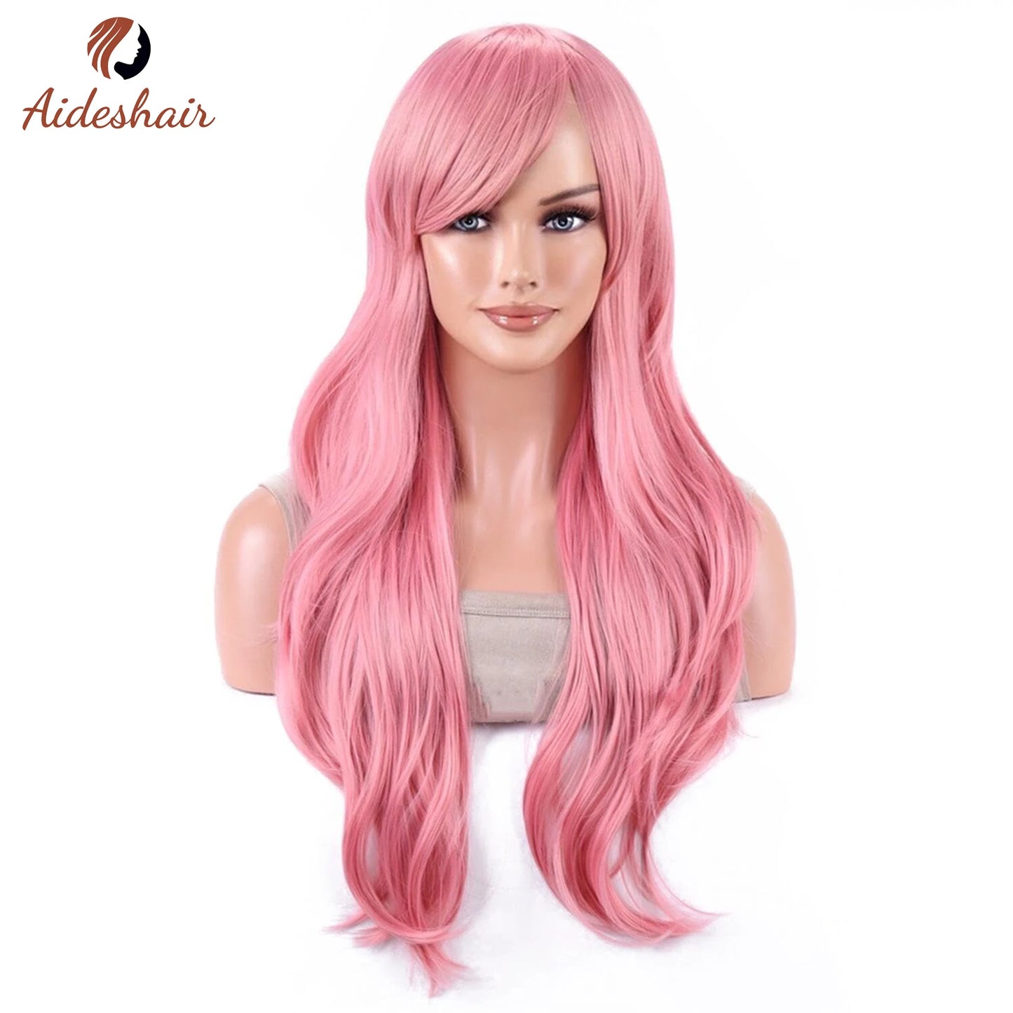 Aideshair Fashion Wigs 28" 70cm Long Wavy Curly Hair: Heat Resistant Cosplay Wig for Women - Includes Free Wig Cap