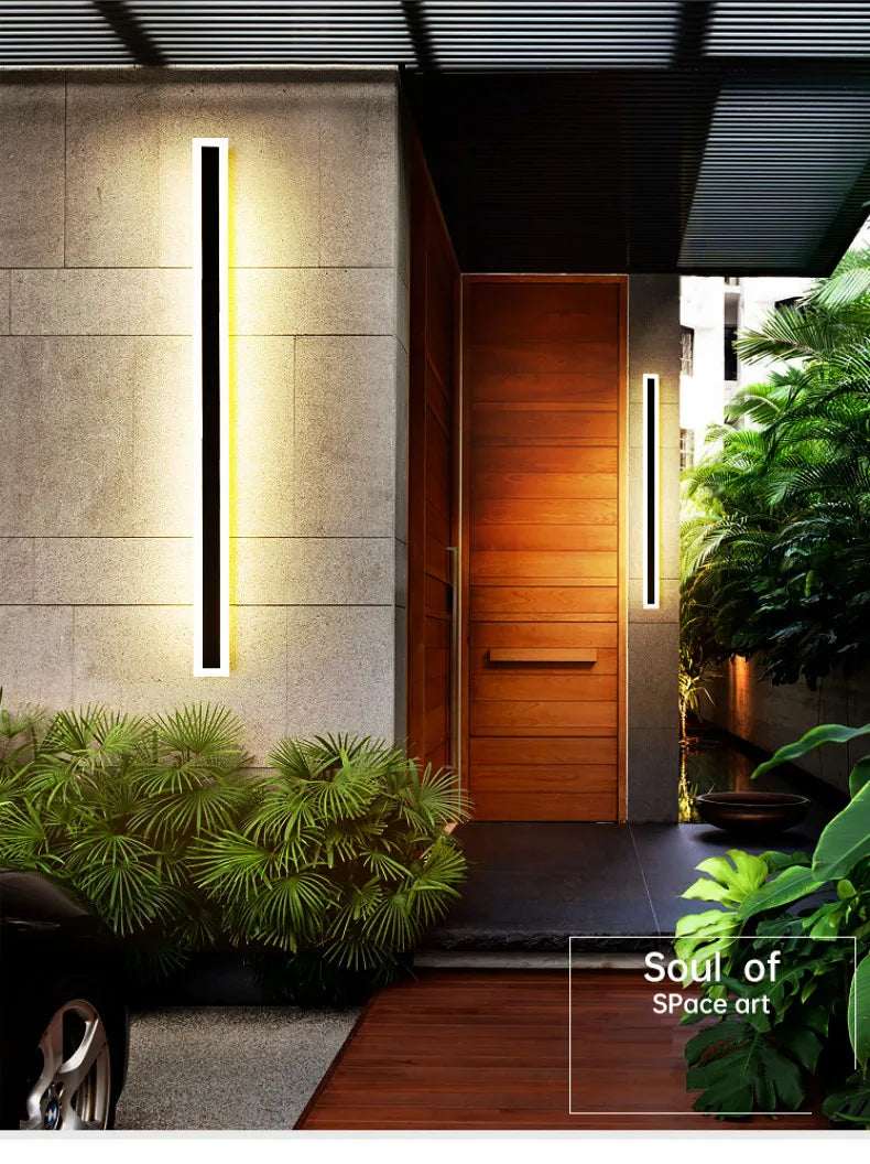 Outdoor Wall Lamp – IP65 Waterproof LED Long Corridor & Staircase Light, Balcony, Villa & Garden Entrance Lighting