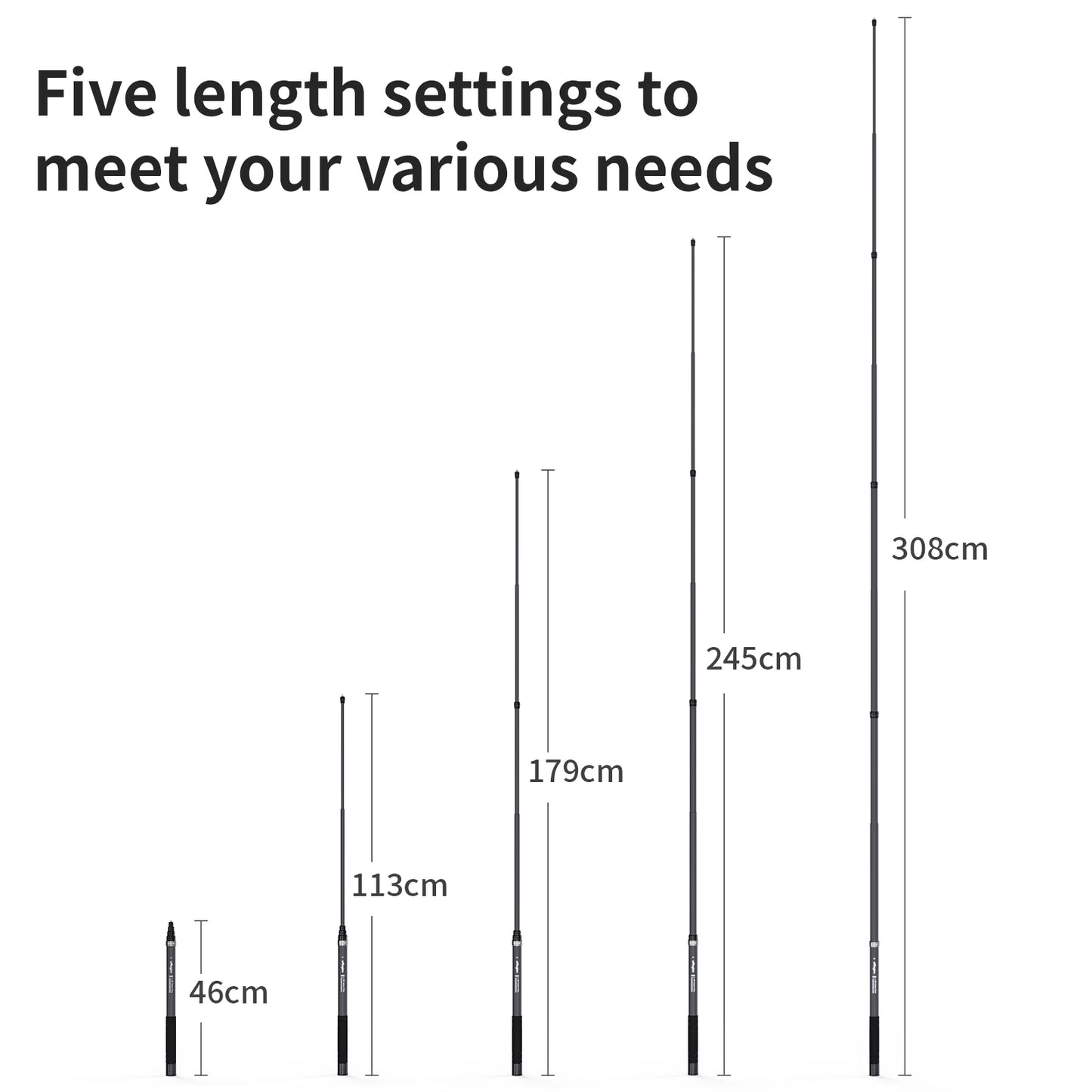 aMagisn 3M Invisible Selfie Stick - 1.2M Carbon Fiber Telescopic Monopod for DJI, GoPro, Insta360 X3/X4 Accessories