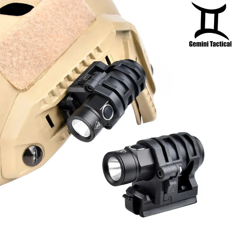 FAST Helmet Tactical Light - Flashlight Strobe with Telescopic Zoom & Clamp Holder for Safety, Camping, and Hunting