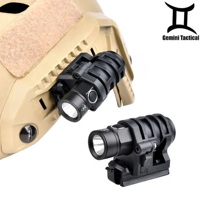 FAST Helmet Tactical Light - Flashlight Strobe with Telescopic Zoom & Clamp Holder for Safety, Camping, and Hunting