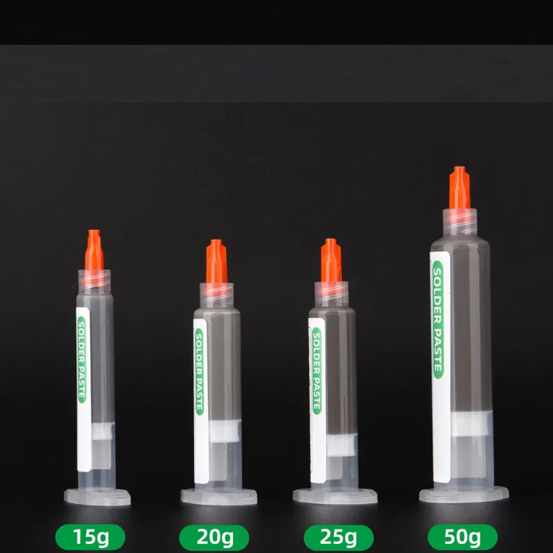 138/183℃ Solder Paste Syringe Flux for SMD BGA IC PCB Repair – Tin Welding Paste with Needle Tube