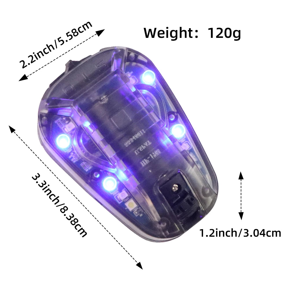 BOOIU Tactical Helmet Light – LED IR/Strobe IFF Signal Flashlight for Outdoor Sports and Survival