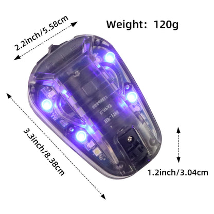 BOOIU Tactical Helmet Light – LED IR/Strobe IFF Signal Flashlight for Outdoor Sports and Survival