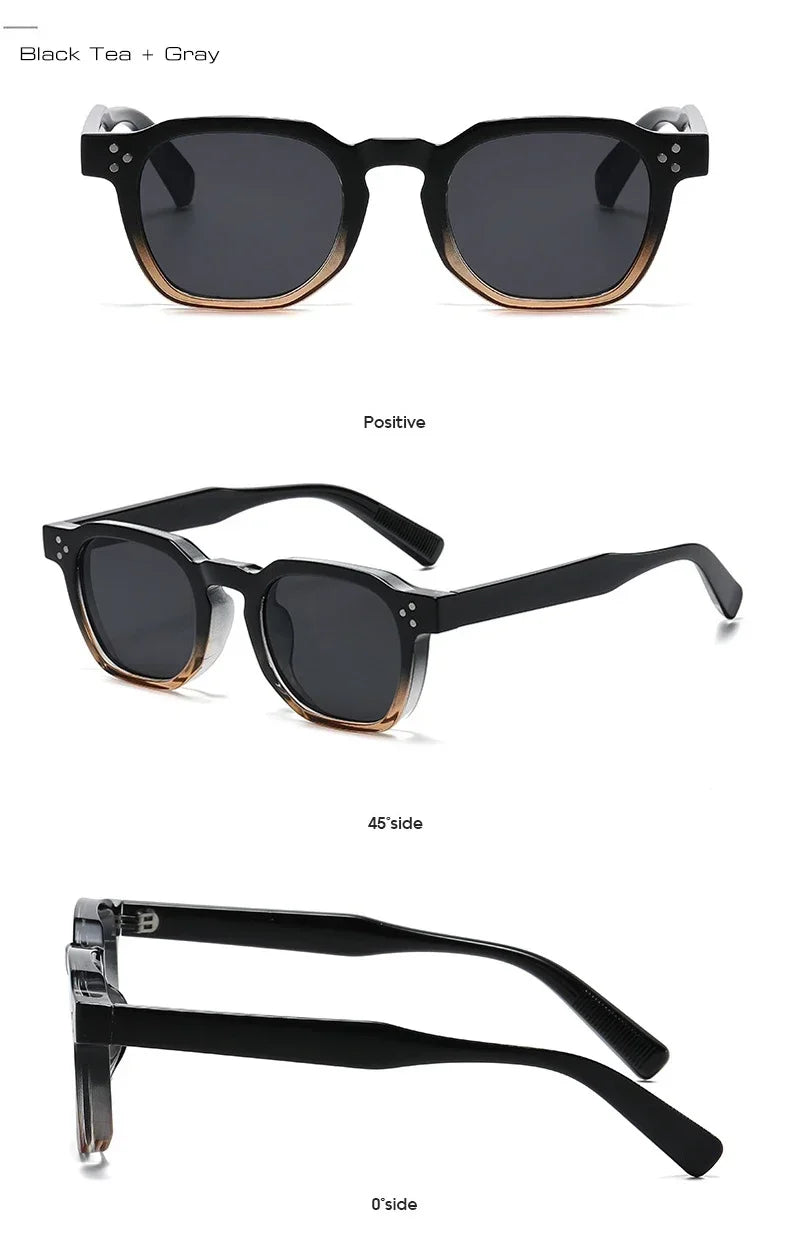 JNPCXI Vintage Rivet Oval Sunglasses – Fashion Leopard Frame Luxury Eyewear for Men & Women, Anti Blue Light Glasses