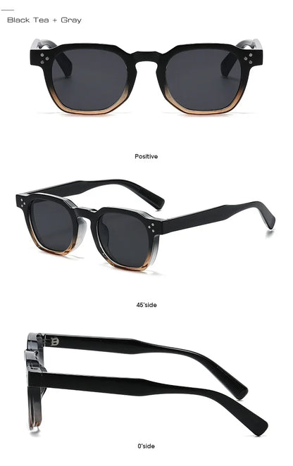 JNPCXI Vintage Rivet Oval Sunglasses – Fashion Leopard Frame Luxury Eyewear for Men & Women, Anti Blue Light Glasses