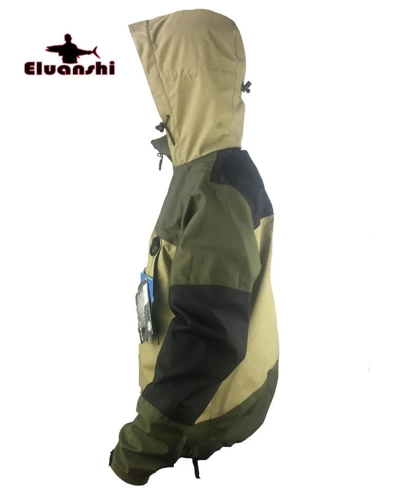 ELUANSHI Waterproof Fly Fishing Wader Jacket – Breathable Wading Clothing Apparel