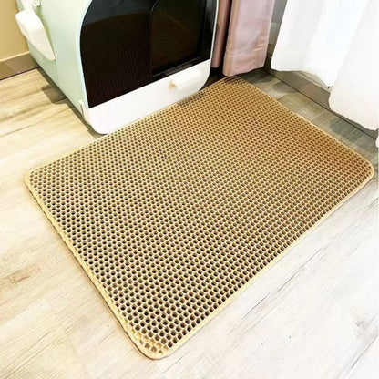 Extra Large Cat Litter Mat – Heavy Duty Waterproof Non-Slip 2-Layer Floor Protector for Pets