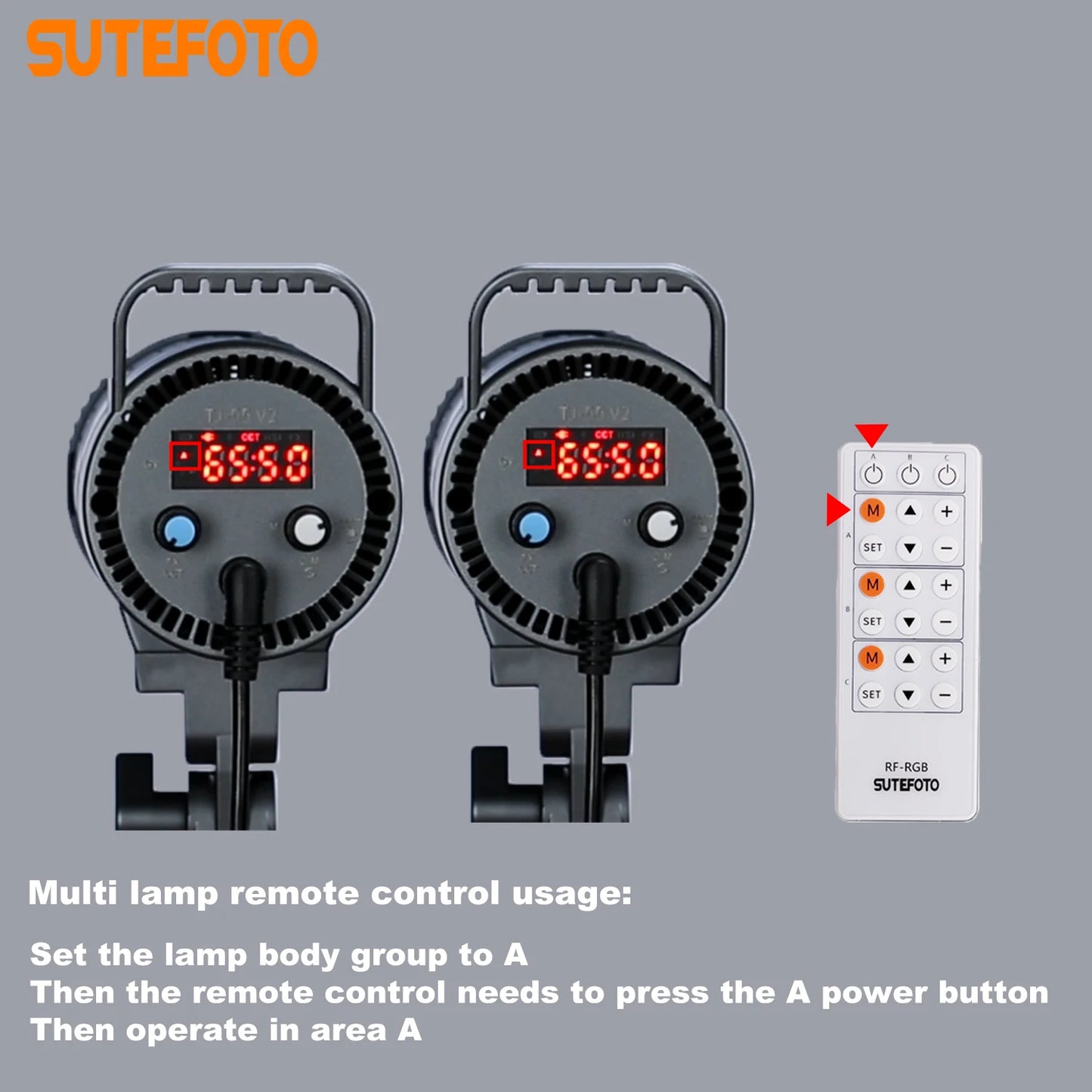 Sutefoto TJ55 Bi-Color LED Video Light - 55W COB Photographic Light, 3200K-5600K, Portable Fill Light for Video & Live Streaming