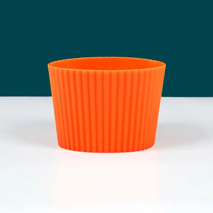 Silicone Coffee Cup Cover & Sleeve — Anti-Scalding, Anti-Slip Universal Tapered Thread Mug Protector for Ceramic & Glass Cups