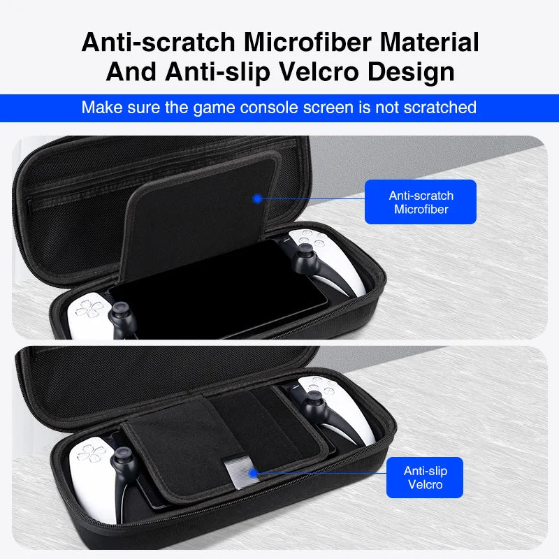 EVA Portable Shockproof Case for PS5 Portal — Protective Anti-Drop Storage Bag for Sony PlayStation Handheld Game Console