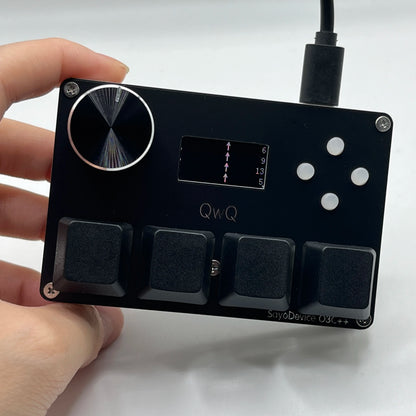 SayoDevice O3C++ OSU Keyboard | 4+4 Keys with OUTEMU Magnetic Pink Switches, Rapid Trigger, Knob & Screen, Copy Shortcut