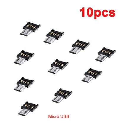 1-10PCS OTG Micro USB to Type-C Adapter – USB-C Male to USB 2.0 Female Data Connector for MacBook, Samsung, Xiaomi, Huawei, Android Phones