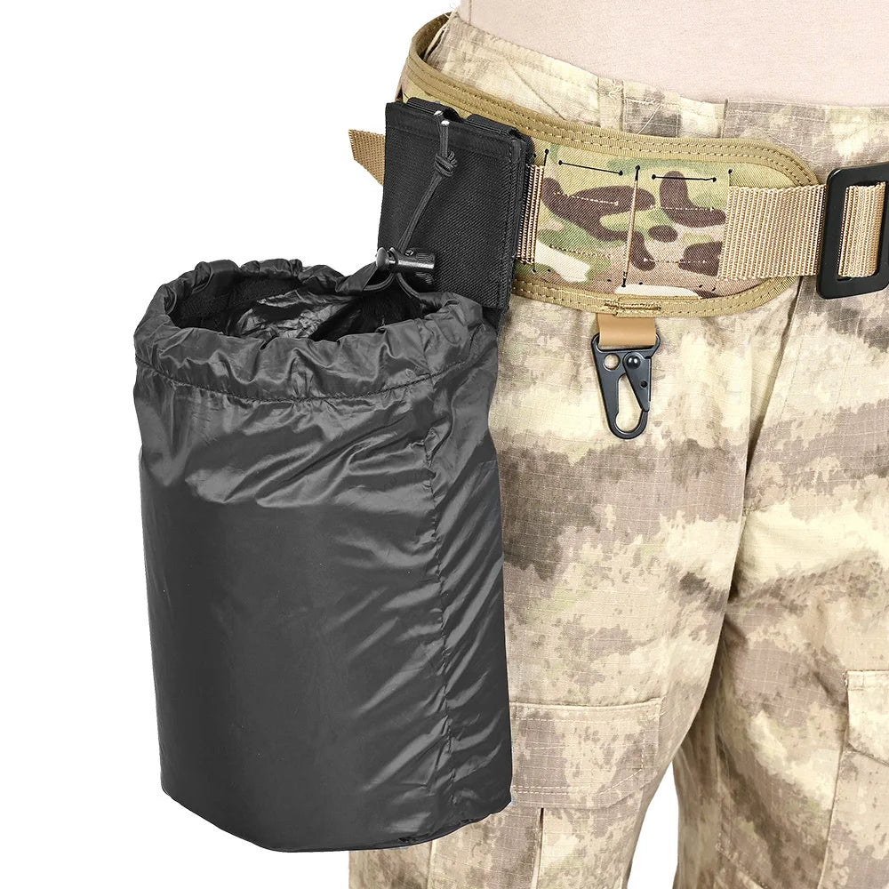 Tactical Dump Pouch – Foldable MOLLE Cummerbund Magazine Pouch, Mil-Grade Elastic Ultra-Light Roll-Up Drop Soft MAG Pouches