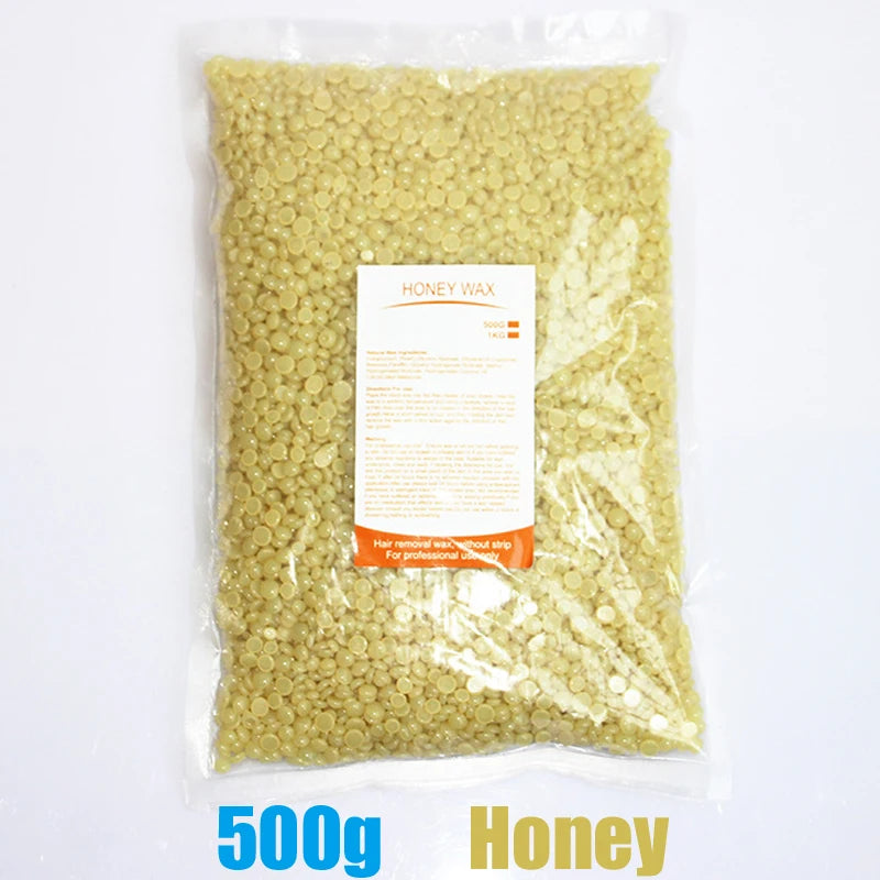 500g/200g/50g Hard Wax Beans – European Brazilian Pearl Wax for Hair Removal & Wax Warmer Machine