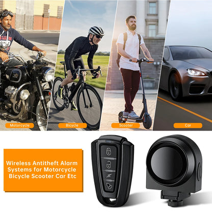 WSDCAM Bicycle Alarm – Waterproof Vibration Alarm with USB Charging & Remote Control, 110 dB Security for Bike & Motorcycle