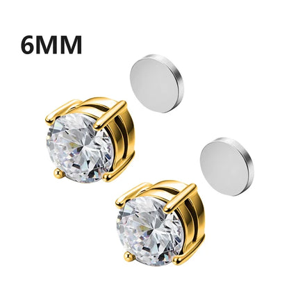 Fashion Magnetic Clip Ear Studs - Non-Piercing Fake Earrings for Men & Women, Jewelry Gift