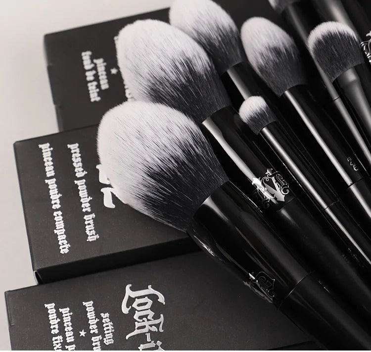 Kat Von D Makeup Brush Set – KVD Foundation, Blush, Highlight, Concealer, Powder & Eyeshadow Brushes Kit