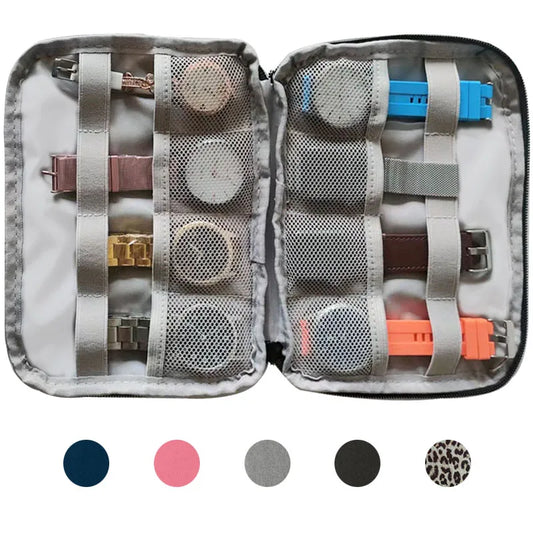 Waterproof Portable Watch Storage Box - Organizer for Men & Women, Smartwatch & Apple Watch Strap Holder