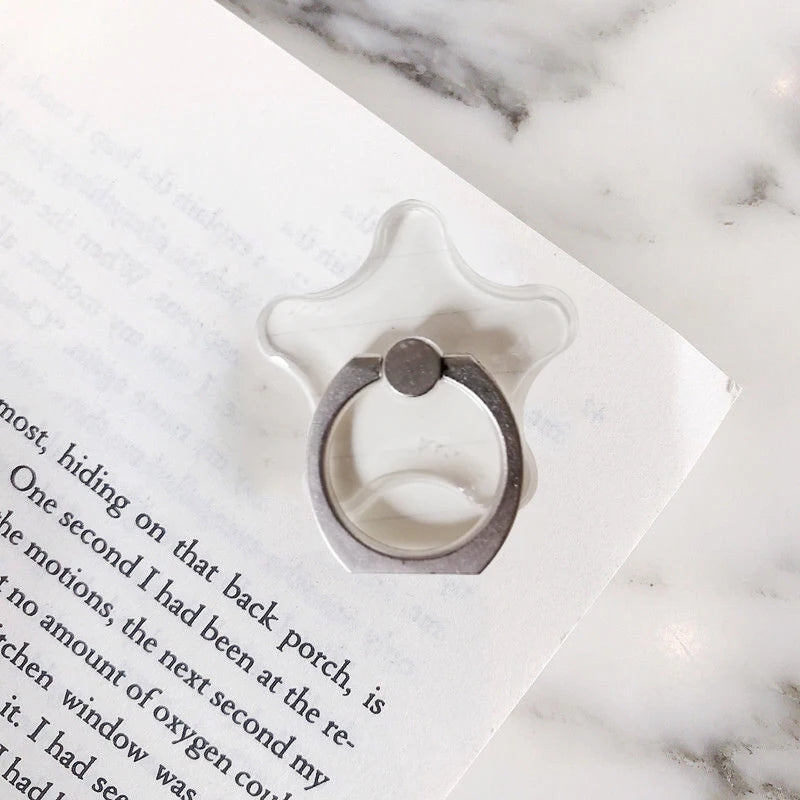Universal Magnetic Mobile Phone Holder – Cute Finger Ring Stand, Transparent for iPhone 11, 12, XS Max