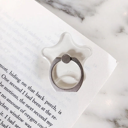 Universal Magnetic Mobile Phone Holder – Cute Finger Ring Stand, Transparent for iPhone 11, 12, XS Max