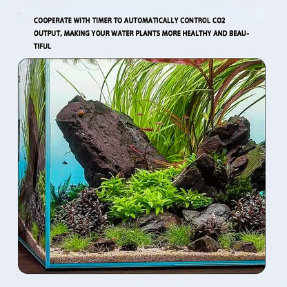 ZRDR Aquarium CO2 Solenoid Valve Regulator – 110V-220V Electric Magnetic Valve for Fish Tanks, Low Temperature, EU/US DC12V