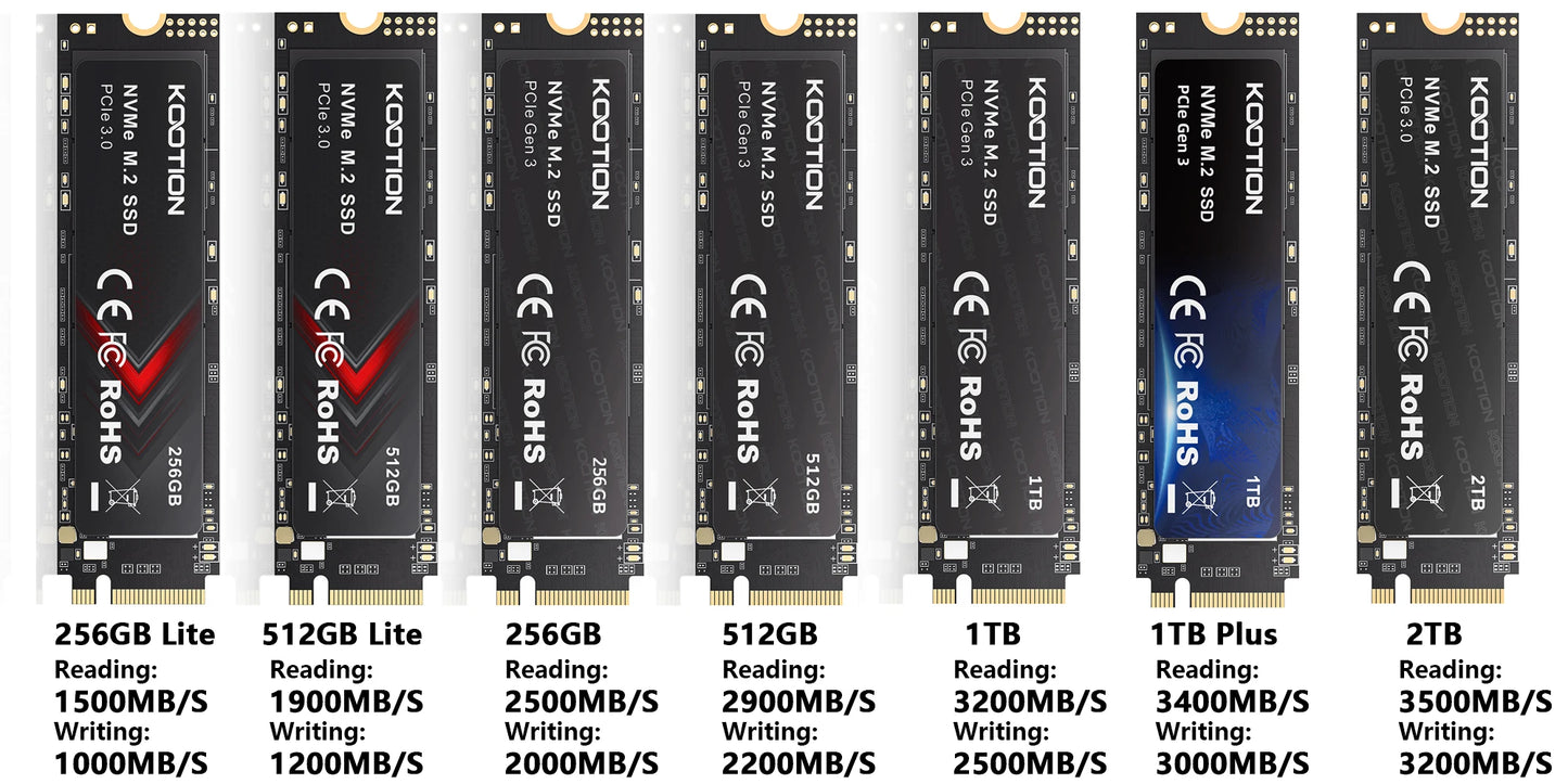 KOOTION X15 M.2 NVMe SSD - 256GB, 512GB, 1TB PCIe Internal Solid State Drive for Laptop & Desktop